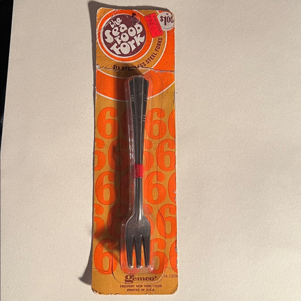 Vintage GEMCO “The Sea Food Fork” Set of 6 Stainless Steel Forks